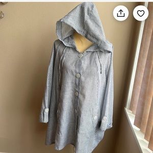 Jones New York Womens Shirt Jacket Plus Size L Raglan Sleeve Trapeze style New